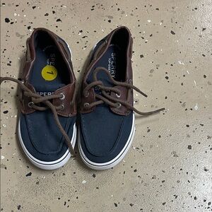 Sperry Men's Dark Blue and Brown Boat Shoes